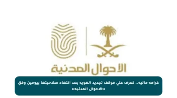 غرامة مالية.. تعرف على موقف تجديد الهوية بعد انتهاء صلاحيتها بيومين وفق «الأحوال المدنية»